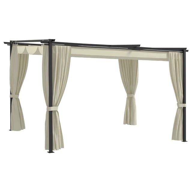 Pavillon 4 X 3 M Creme Vidaxl