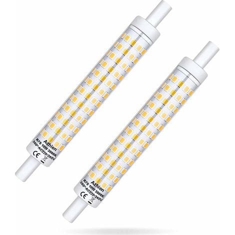 118 Mm Dimmbare Led-lampe, 10 W, R7s, Warmweiß (3000 K), Entspricht 48 W, 60 W Oder 75 W Halogenlampe, 1000 Lm, 360° Abstrahlwinkel, R7s J118-fassung, Flimmerfrei, 2er-pack [energieklasse]
