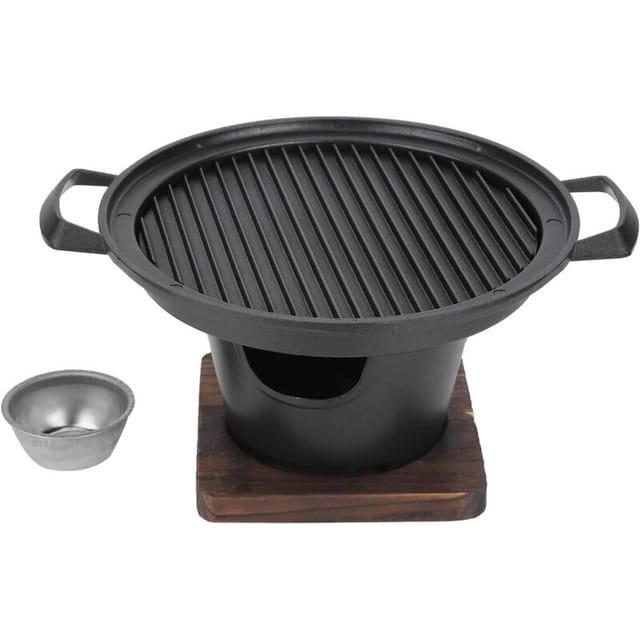 Holzkohlegrill, Tragbarer Mini-nichtraucherofen, Robuster Runder Grill Mit Dickem, Verzinktem Stahlrahmen Für Outdoor-küche, Camping Und Picknicks