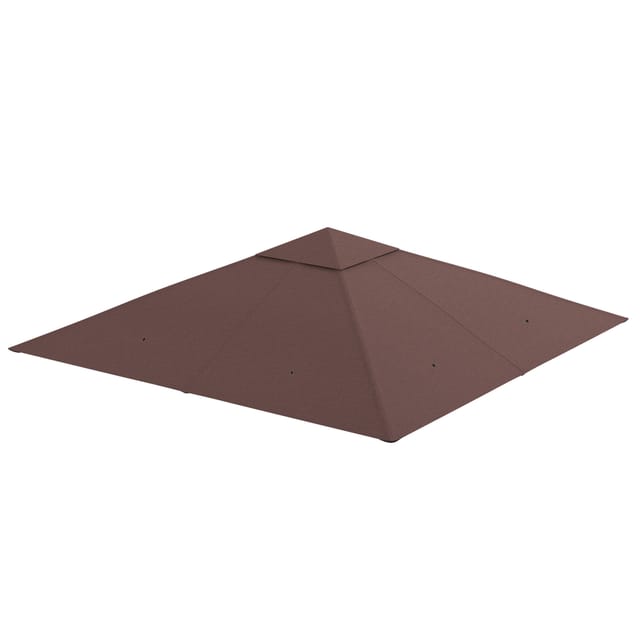 Pavillon De Jardin Réservtak, Polyester, Dimensions 2,98 X 2,95 M, Couleur Café