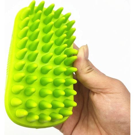 Silikon-shampoobürste Für Haustiere, Silikon-badebürste Für Hunde Und Katzen (grün)