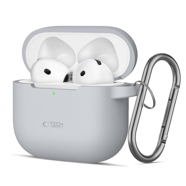 Tech-protect Silikonhaken Für Apple Airpods 4, Farbe: Kreidegrau