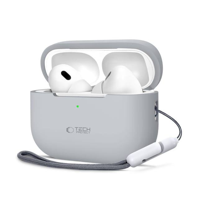 Tech-protect Silikonhülle Für Apple Airpods Pro 1/2, Kreidegrau