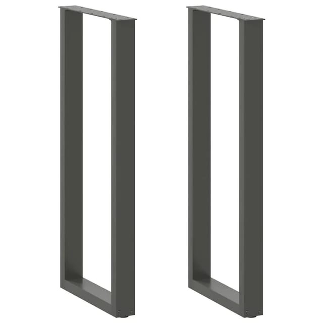 Vidaxl Couchtischbeine U-form 2 Stk. Anthrazit 50x(110-111) Cm Stahl
