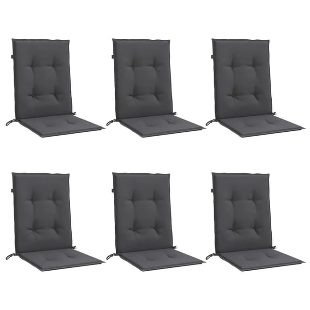 Vidaxl - Niedriglehner-auflagen 6 Stk Melange Anthrazit 100x50x4cm Stoff