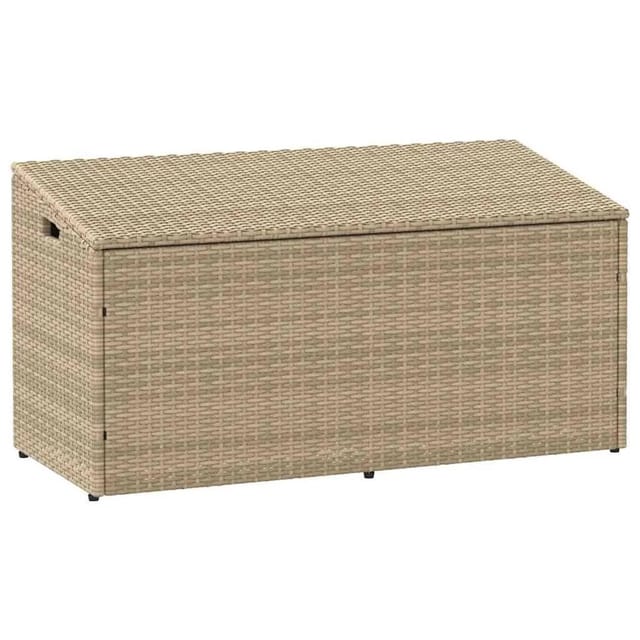 Garten-aufbewahrungsbox Beige 110 X 50 X 58 Cm Poly Rattan Vidaxl