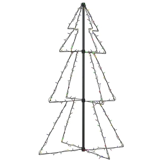 vidaXL Weihnachtsbaum Kegelform 160 LEDs Indoor Outdoor 78x120 cm Modell 3
