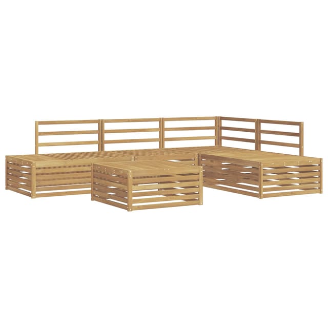 6 Pcs Outdoor-sofagarnitur Weiß Vidaxl
