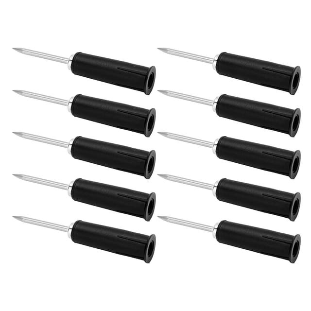 10 Stück Bananenstecker Mit Bohrspitze, Pvc-optik, 2 Mm Auf 4 Mm Isolierte Adapterstifte Für Multimeter, Schwarz