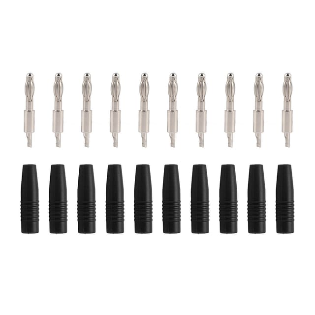 10 Stück 4-mm-bananenstecker (männlich) Für Multimeter-messkabel, Lautsprecher Und Heimwerkerprojekte – Schwarz