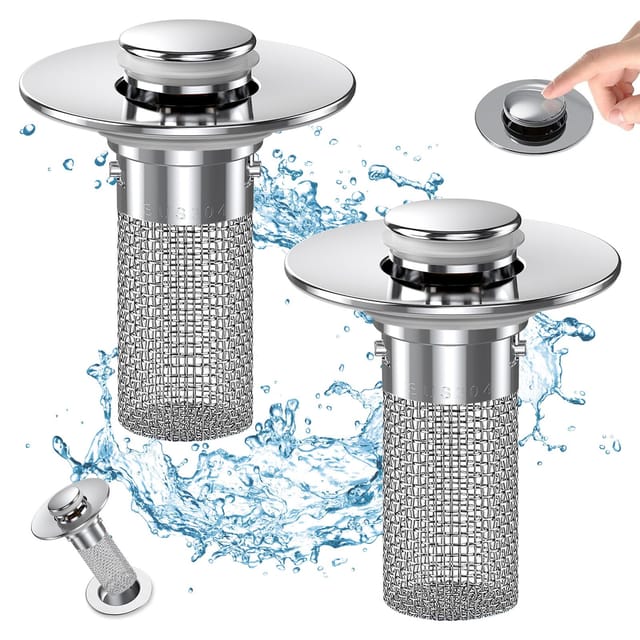 Waschbecken-abflusssieb, Ausziehbarer Abflussfilter (2 Stück)