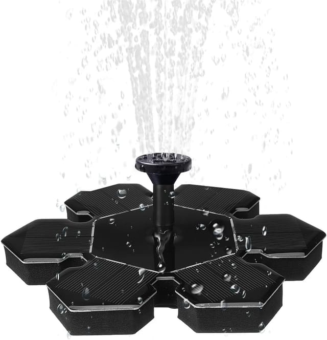 Solarbrunnen, Vogeltränke, Blumenbrunnen, Solarwasserpumpe, Gartenbrunnen, Gartendekoration