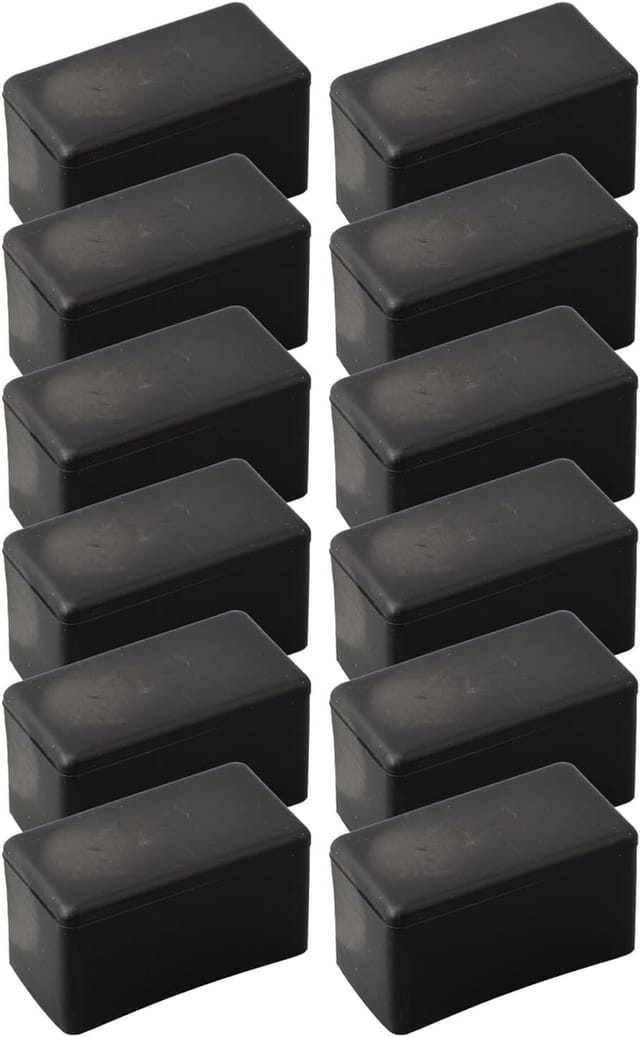 Set Mit 12 Rechteckigen Gummifüßen Für Polstermöbel – Quadratische Bodenschoner – 30 X 40 Mm