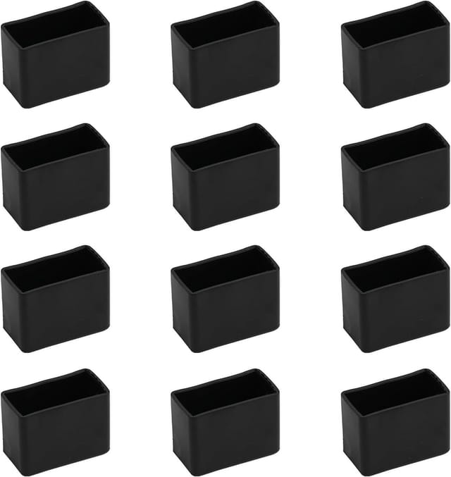 Set Mit 12 Rechteckigen Gummifüßen Für Polstermöbel – Quadratische Bodenschoner – 15 X 30 Mm