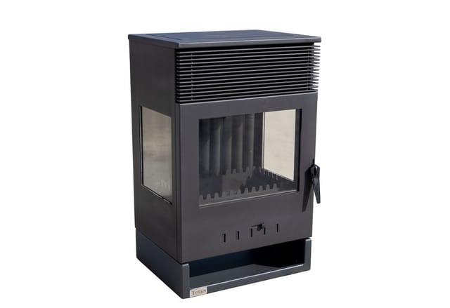 Teba - Eek A Kaminofen Panorama 3 Seitig 9 Kw Dauerbrand Tks 12 Kamin Holzofen 3 Seiten Ofen Holz