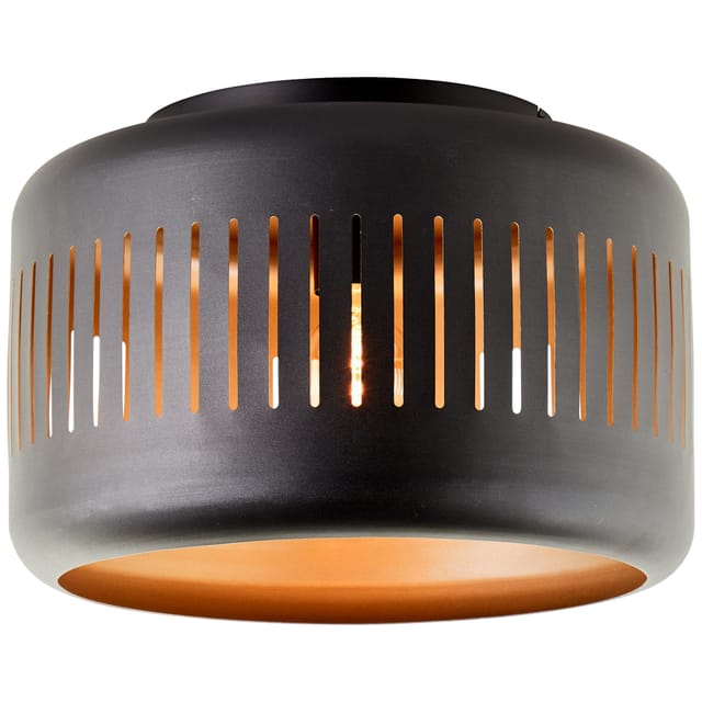 Brilliant Lampe Tyas Deckenleuchte 38cm Schwarz/gold Metall/bambus Schwarz 1x A60, E27, 60 W