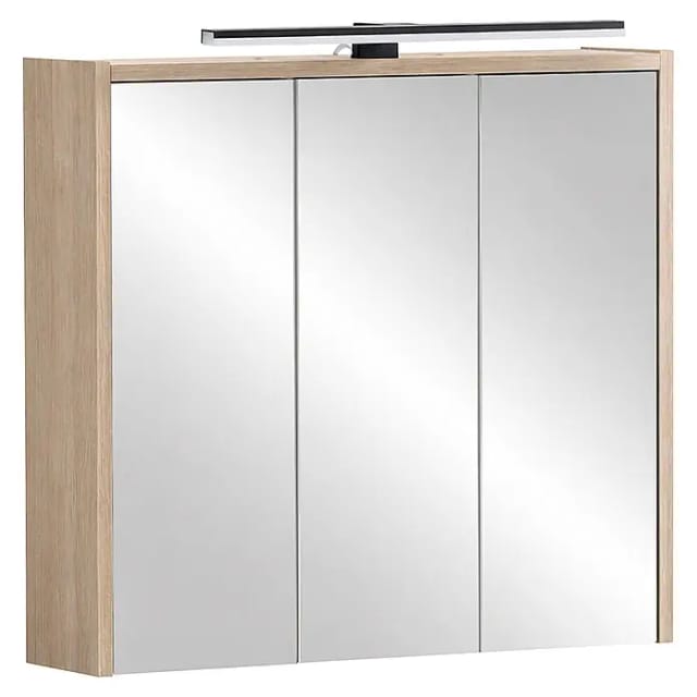 SCHILDMEYER LED-Spiegelschrank »Piazza«, (BxHxT): 65 x 62,7 x 16 cm, Eiche hell - braun