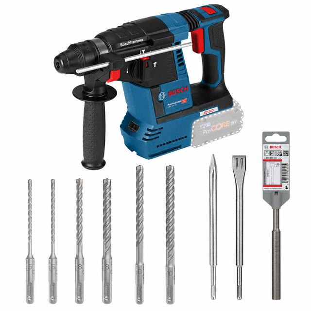 Bosch Hammerbohren Kit GBH 18V-26+PRO 9tlg
