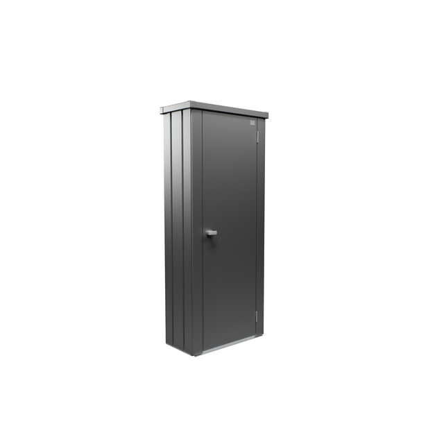 Biohort Terrassenschrank 'Julia' S high 77,7 x 180,9 x 40,9 cm dunkelgrau-metallic