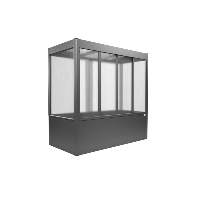 Biohort Gewächshaus 'Florentina' 2 x 1 m midi quarzgrau-metallic