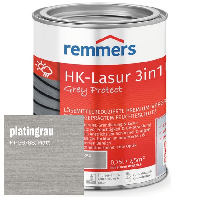 Remmers HK-Lasur 3in1 Grey-Protect plus platingrau FT-26788 günstig