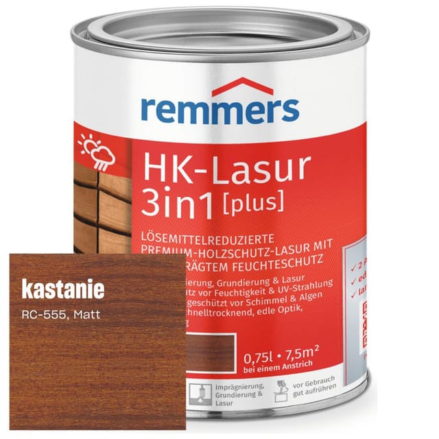 Remmers HK-Lasur 3in1 plus kastanie RC-555 günstig