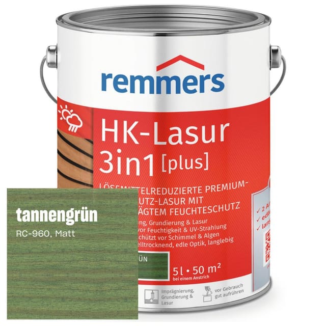 Remmers HK-Lasur 3in1 plus tannengrün RC-960 günstig