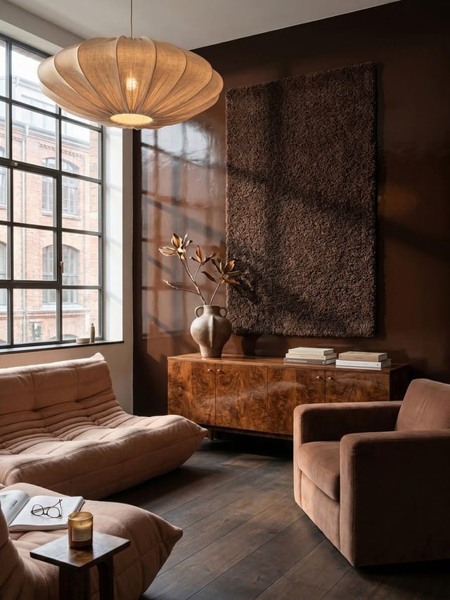 KADIMA DESIGN Teppich RHEIN Shaggy Langflor Wohnzimmer Schlafzimmer Waschbar Esszimmer, Läufer, Höhe: 32 mm, Braun, 60x110 cm, Wohnzimmerteppich Strapazierfähig Waschbar