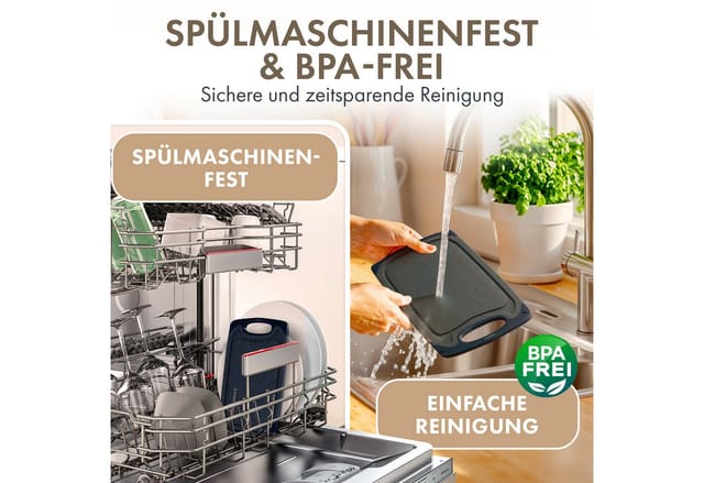 Blumtal Frühstücksbrett Blumtal Frühstücksbrettchen Kunststoff 25x15 im Set spülmaschinenfest, Kunststoff, (6-St)