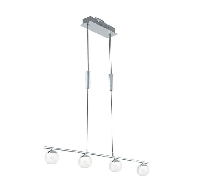 Pendelleuchte Hängelampe Esszimmerlampe Höhenverstellbar Chrom Stahl H 110 Cm