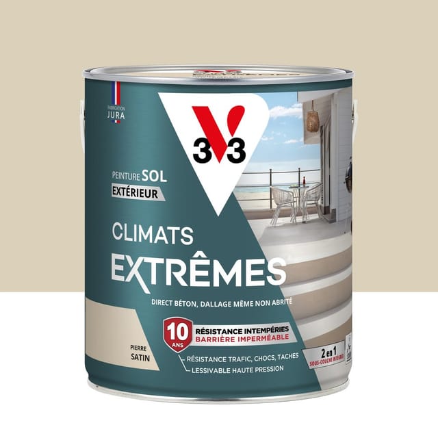 V33 Bodenfarbe Für Extreme Klimabedingungen, Satin Stone, 2,5 L V33