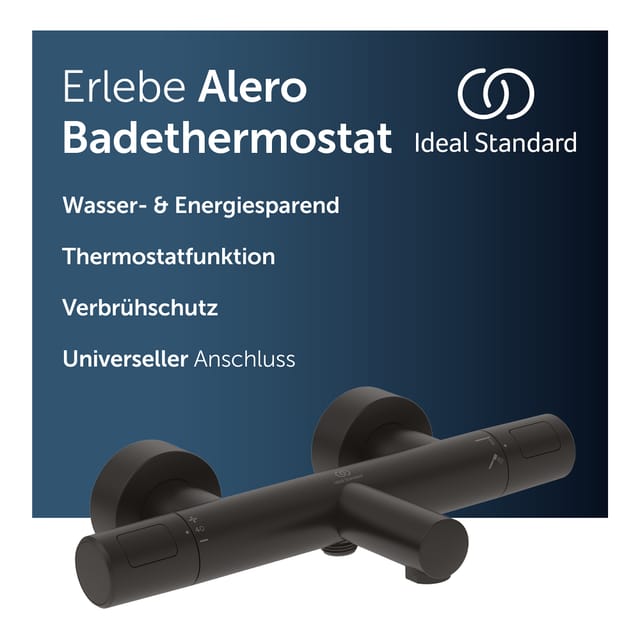 Ideal Standard Duscharmatur Alero, Thermostatfunktion, Wasser- & Energiesparend, Coolbody-technologie
