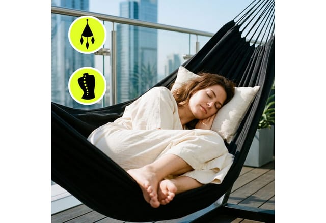 Hamac - Hypermotion - Bohème - 200 × 150 Cm - 50% Baumwolle/50% Polyester - Leicht Und Faltbar