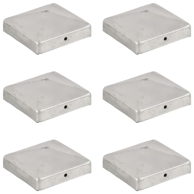 vidaXL Pfostenkappen 6 Stk Pyramide Verzinktes Metall 91 x 91 mm 145491