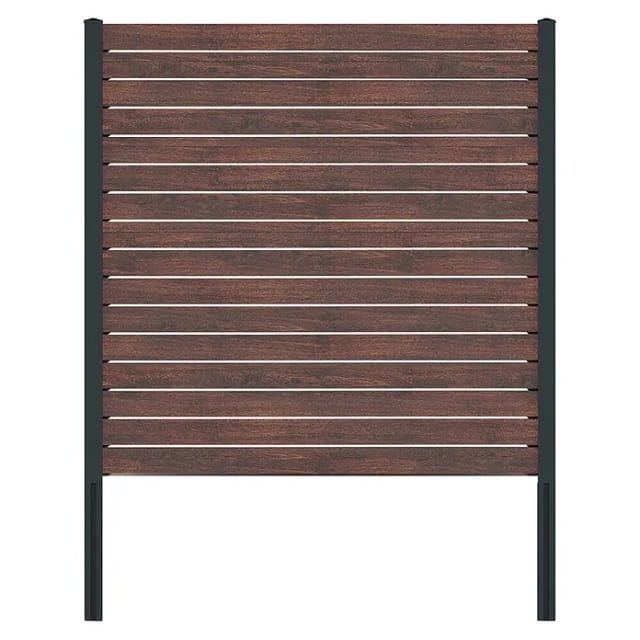 Vidual Sichtschutzzaun Pure 100 Darkoak 1,8 m x 3,61 m