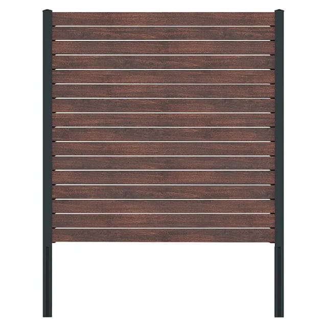 Vidual Sichtschutzzaun Pure 100 Darkoak 1,8 m x 7,14 m