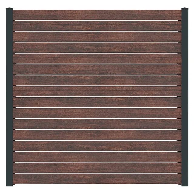 Vidual Sichtschutzzaun Pure 100 zum Aufdübeln 1,8 m x 33,68 m Darkoak