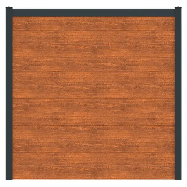Vidual Sichtschutzzaun Snap 140 zum Aufdübeln 1,8 m x 3,61 m Light Oak