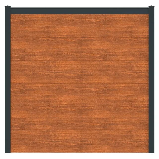 Vidual Sichtschutzzaun Snap 140 zum Aufdübeln 1,8 m x 10,68 m Light Oak