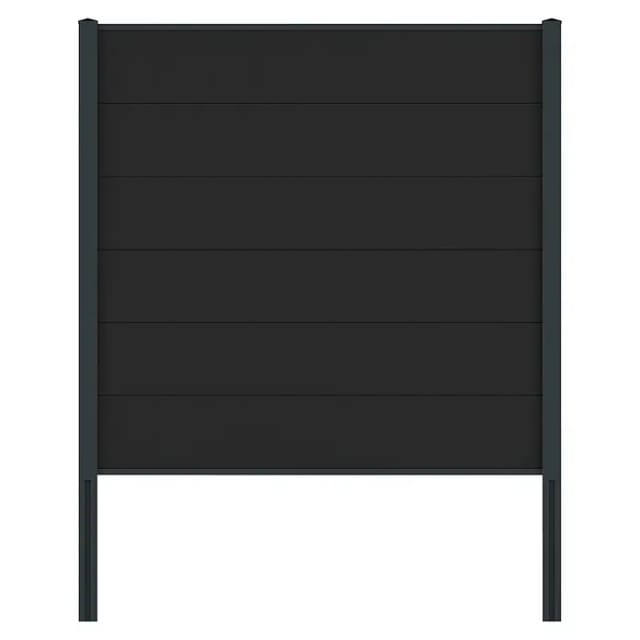 Vidual WPC-Sichtschutzzaun Comp-co 280 Anthrazit 1,8 m x 1,85 m