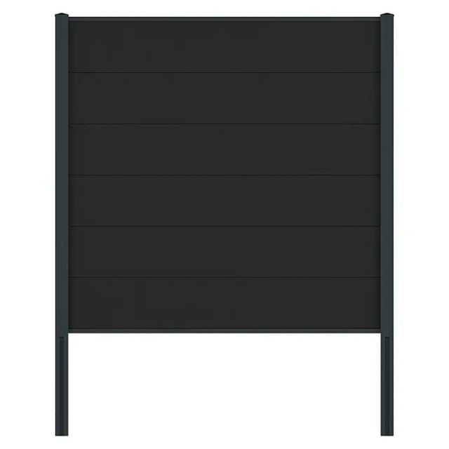 Vidual WPC-Sichtschutzzaun Comp-co 280 Anthrazit 1,8 m x 3,63 m