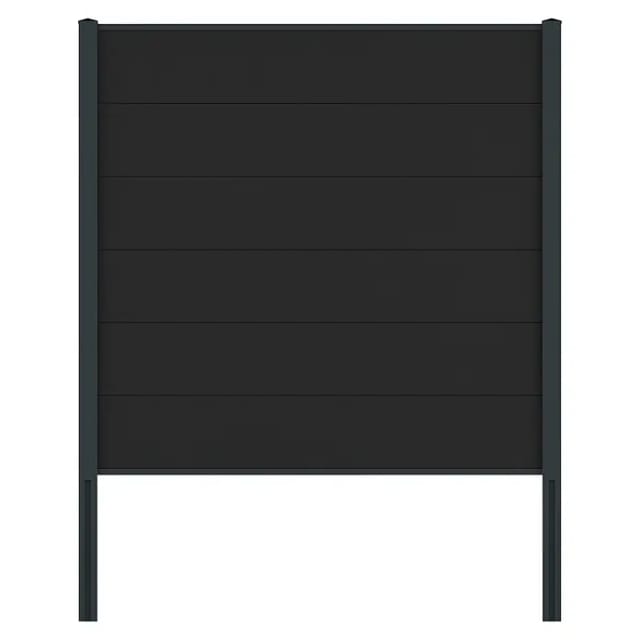 Vidual WPC-Sichtschutzzaun Comp-co 280 Anthrazit 1,8 m x 16,05 m