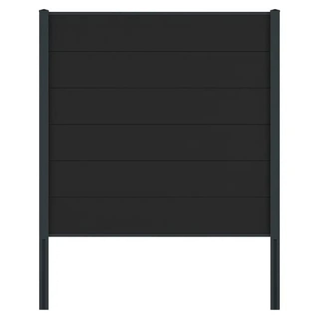 Vidual WPC-Sichtschutzzaun Comp-co 280 Anthrazit 1,8 m x 19,60 m