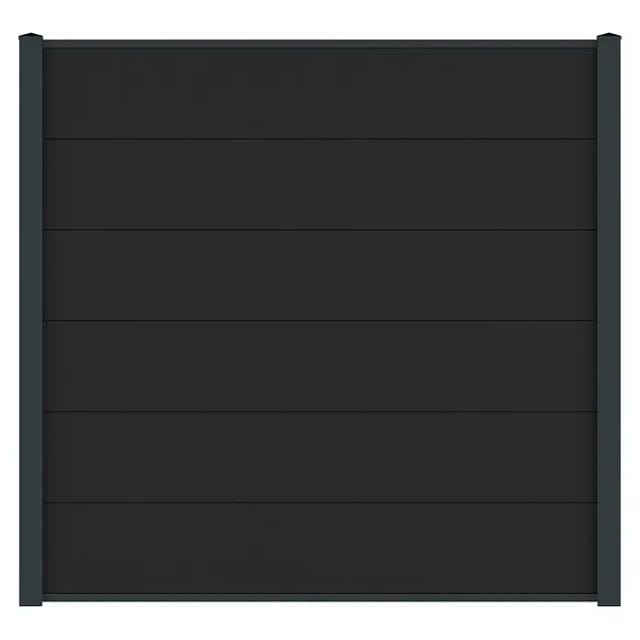 Vidual WPC-Sichtschutzzaun Comp-co 280 zum Aufdübeln 1,8 m x 35,58 m Anthrazit