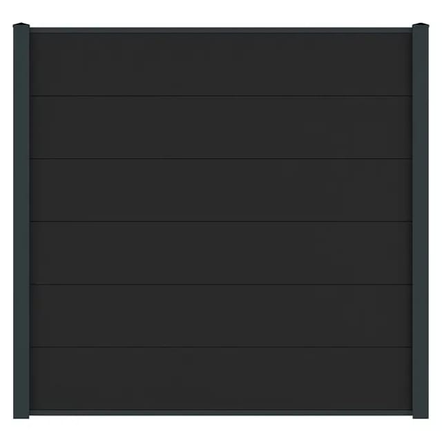 Vidual WPC-Sichtschutzzaun Comp-co 280 zum Aufdübeln 1,8 m x 33,80 m Anthrazit