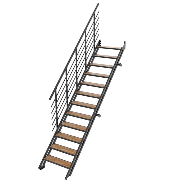 Minka Raumspartreppe Flex Hybrid Schwarz Eiche 12 Stufen