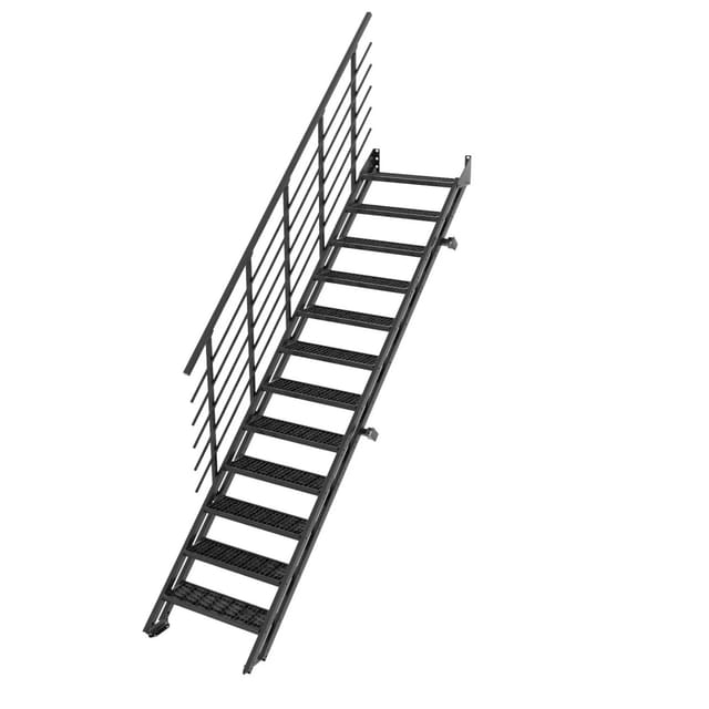 Minka Raumspartreppe Flex Grid Schwarz 12 Stufen