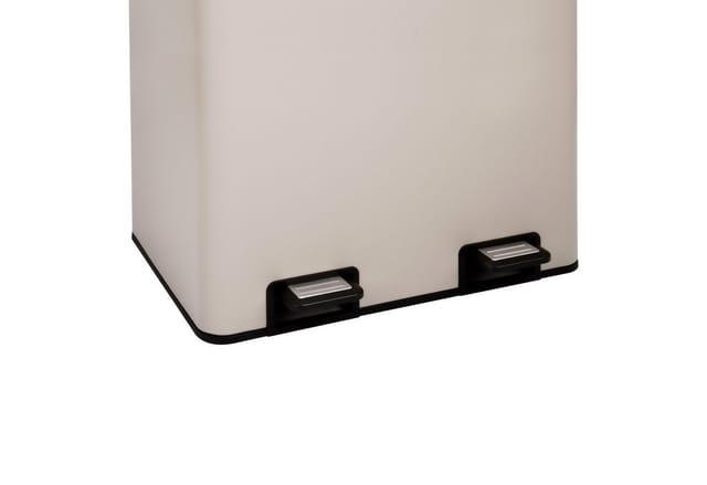 SVITA TMH2X30 Mülleimer 60L Mülltrennsystem 2 Fächer 2x30L Softclose Stahl Taupe