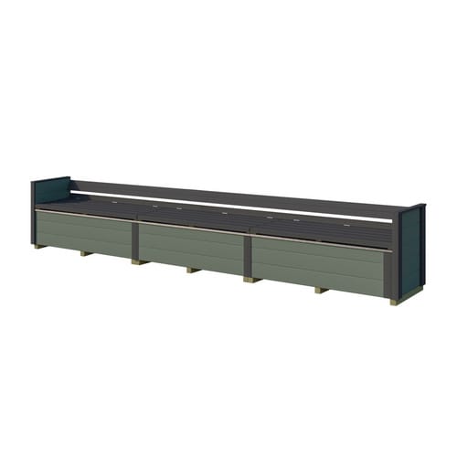 Weka Sitztruhe Killarney 300 cm Grau-Grün