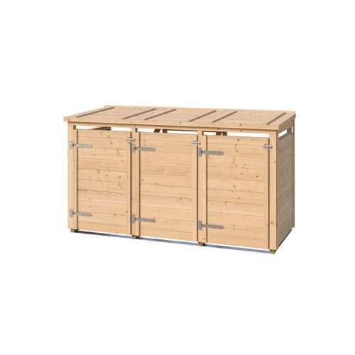 Weka Mülltonnenbox Killarney für 3 Tonnen Natur